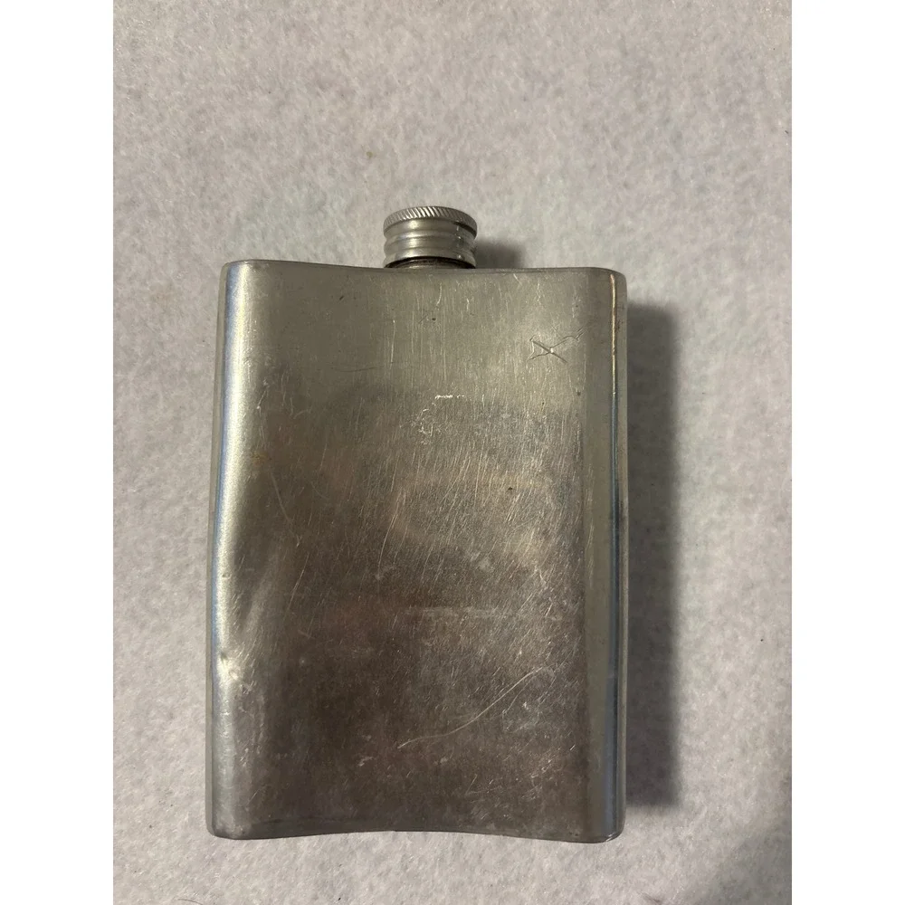 Peter Gabriels Engraved Stainless Steel Hip‎ Flask With Date